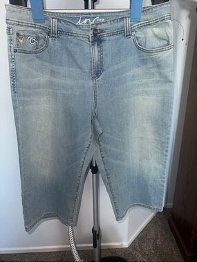 INC International Concepts Light Blue Cropped Jeans